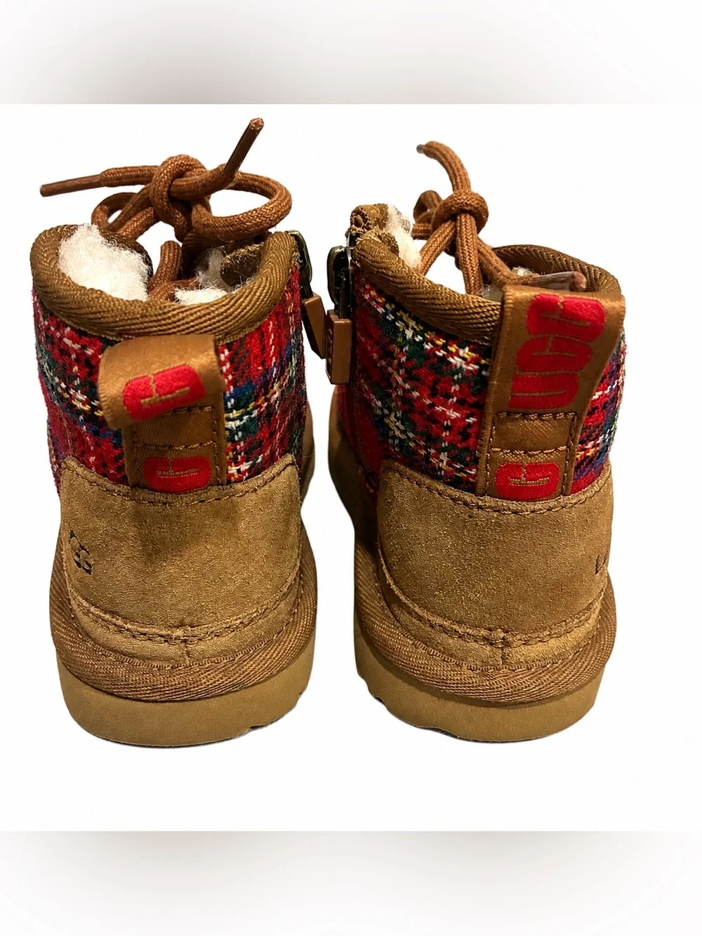 UGG Toddler Neumel II Plaid Heritage Suede Boots Size 10